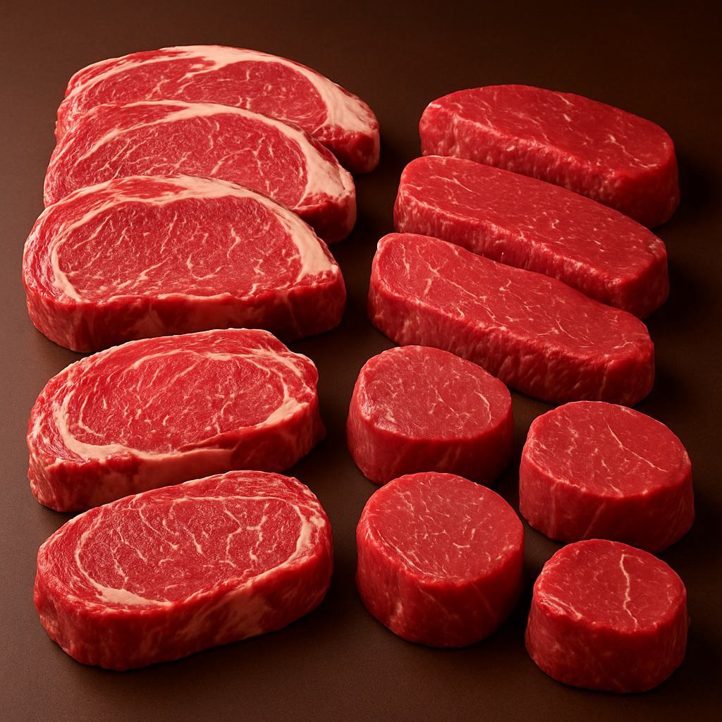 Premium quality cuts of beef prepared for export